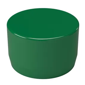 1 in. External Flat PVC End Cap, Furniture Grade - Green