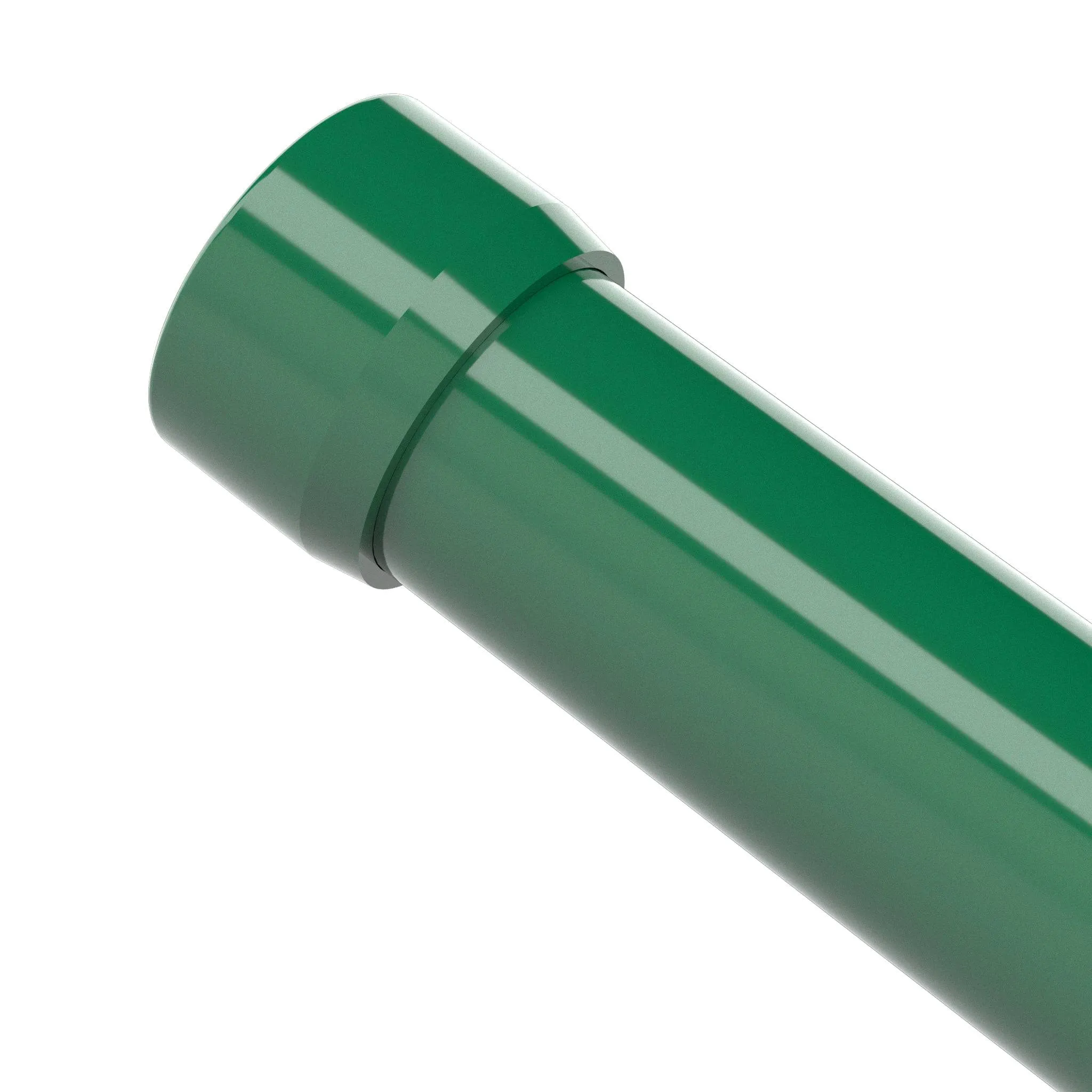 1 in. External Flat PVC End Cap, Furniture Grade - Green