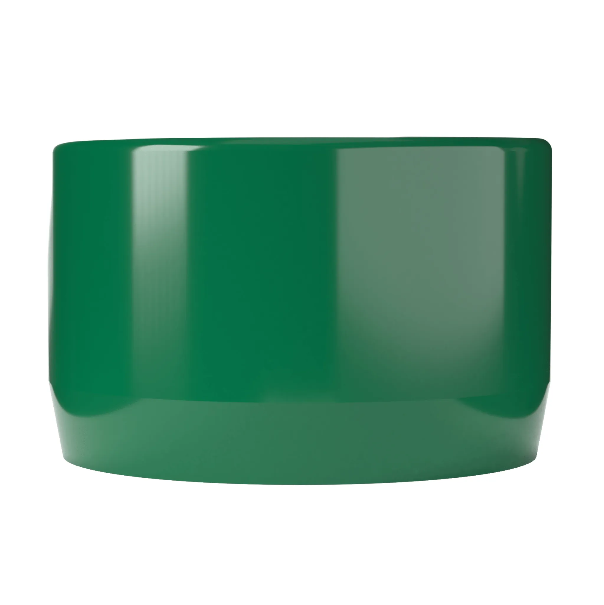 1 in. External Flat PVC End Cap, Furniture Grade - Green