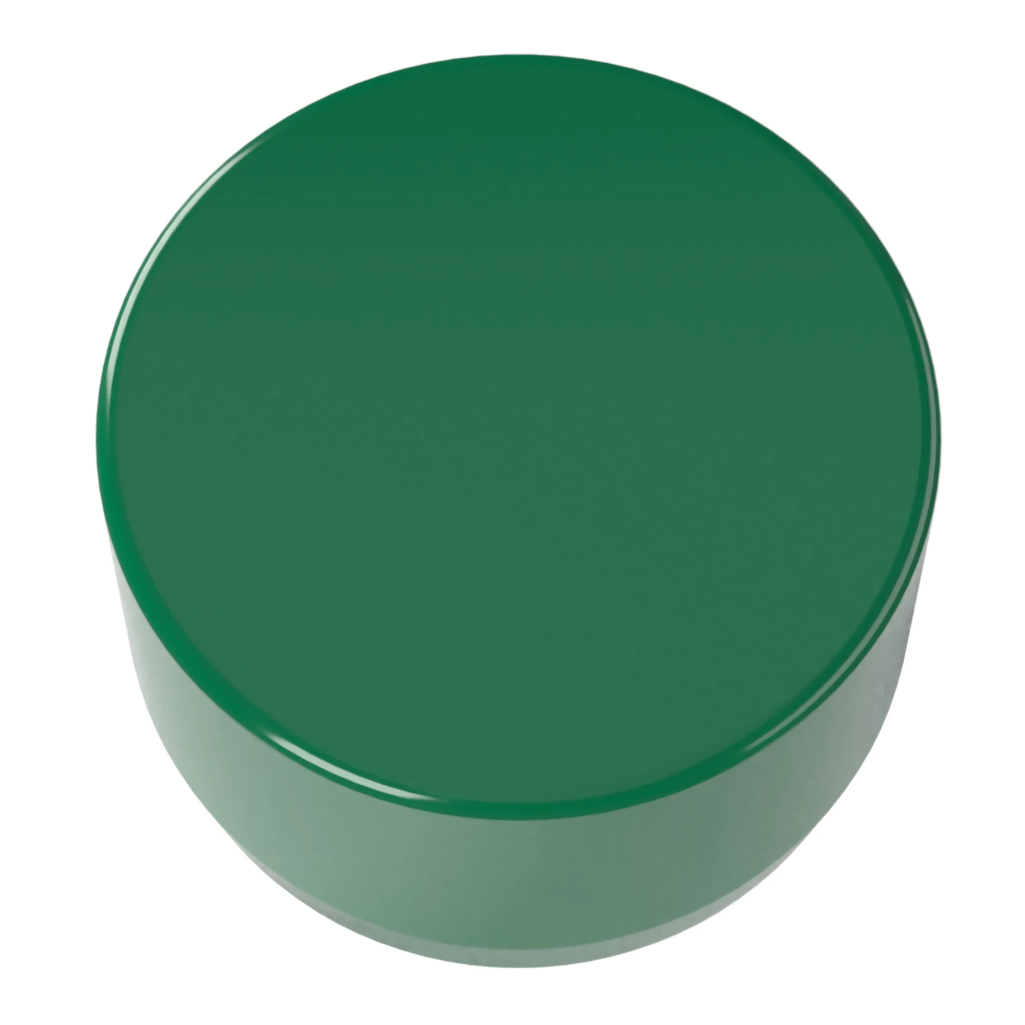 1 in. External Flat PVC End Cap, Furniture Grade - Green