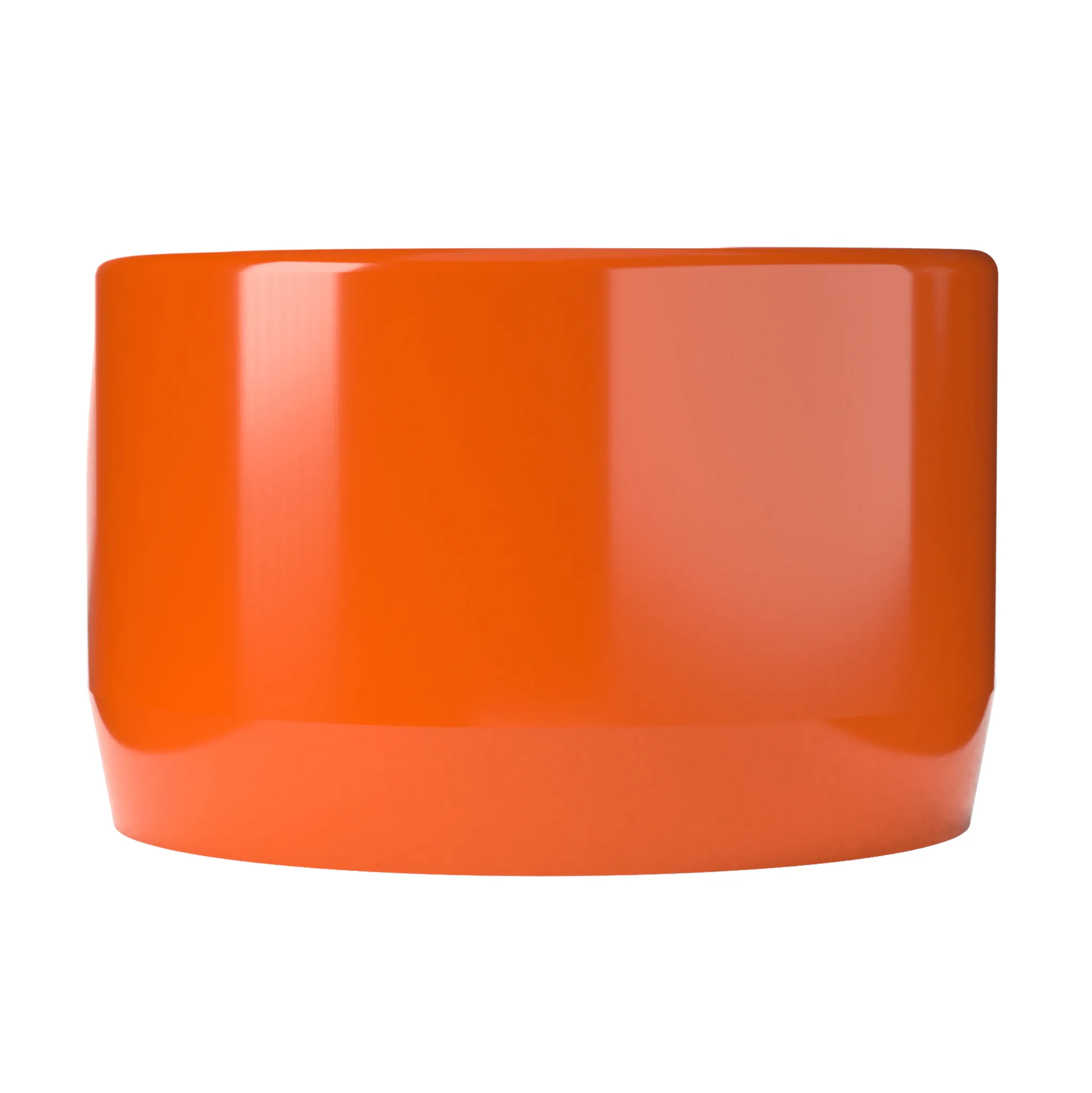 1 in. External Flat PVC End Cap, Furniture Grade - Orange