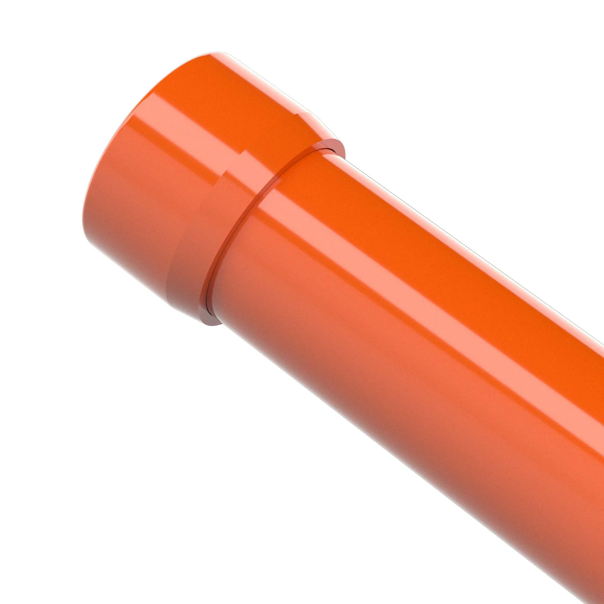 1 in. External Flat PVC End Cap, Furniture Grade - Orange