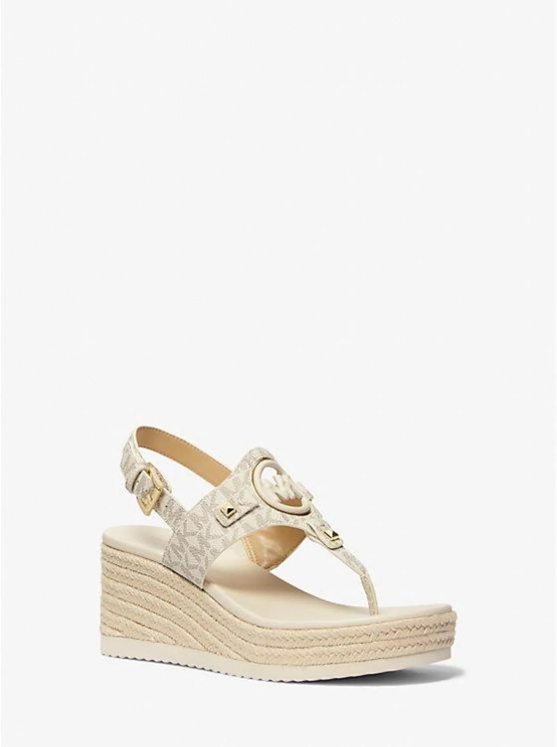 Aubrey Cutout Signature Logo Wedge Sandal