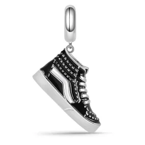 Black Enamel Vans Sneaker Dangle Charm