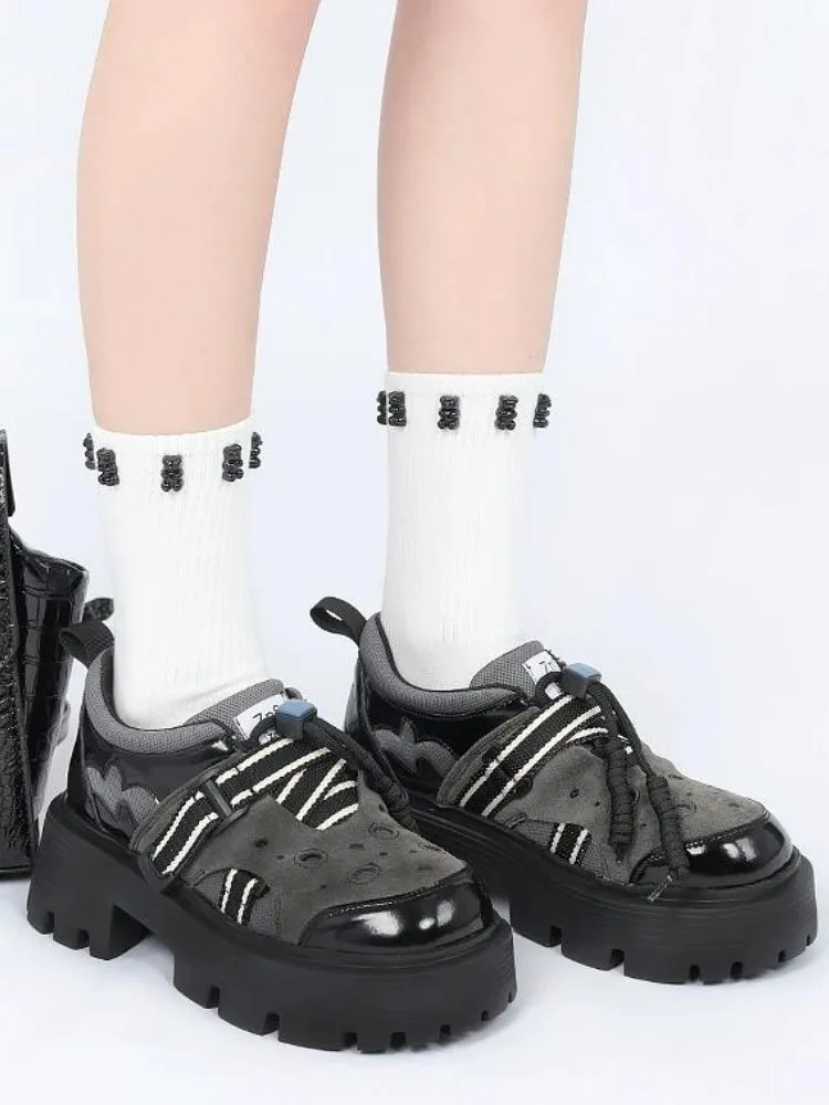 Border Band Sporty Casual Platform Shoes【s0000002670】