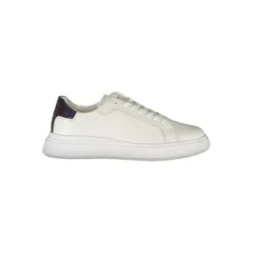 Calvin Klein Sleek White Contrast Lace-Up Sneakers