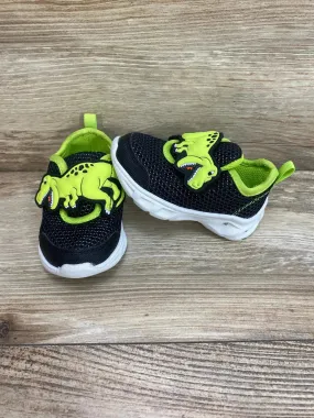 Carter's Toddler Dinosaur Light-Up Shoes Black/Green Sz 4c