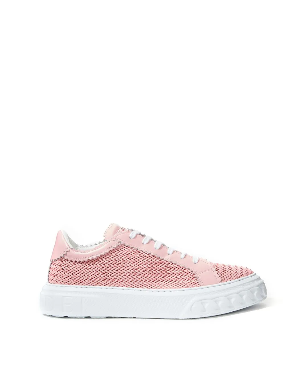 Casadei Pink Braided Leather Sneaker Elegance