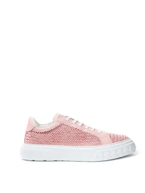 Casadei Pink Braided Leather Sneaker Elegance