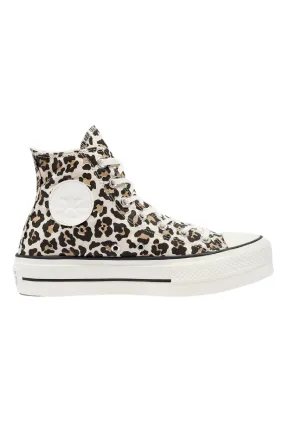 Chuck Taylor Lift Leopard Print High Top Driftwood