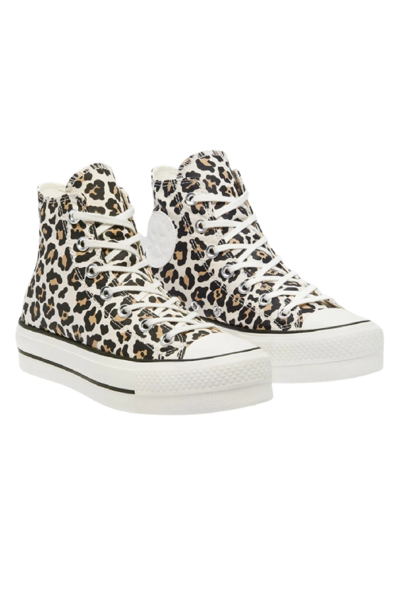 Chuck Taylor Lift Leopard Print High Top Driftwood