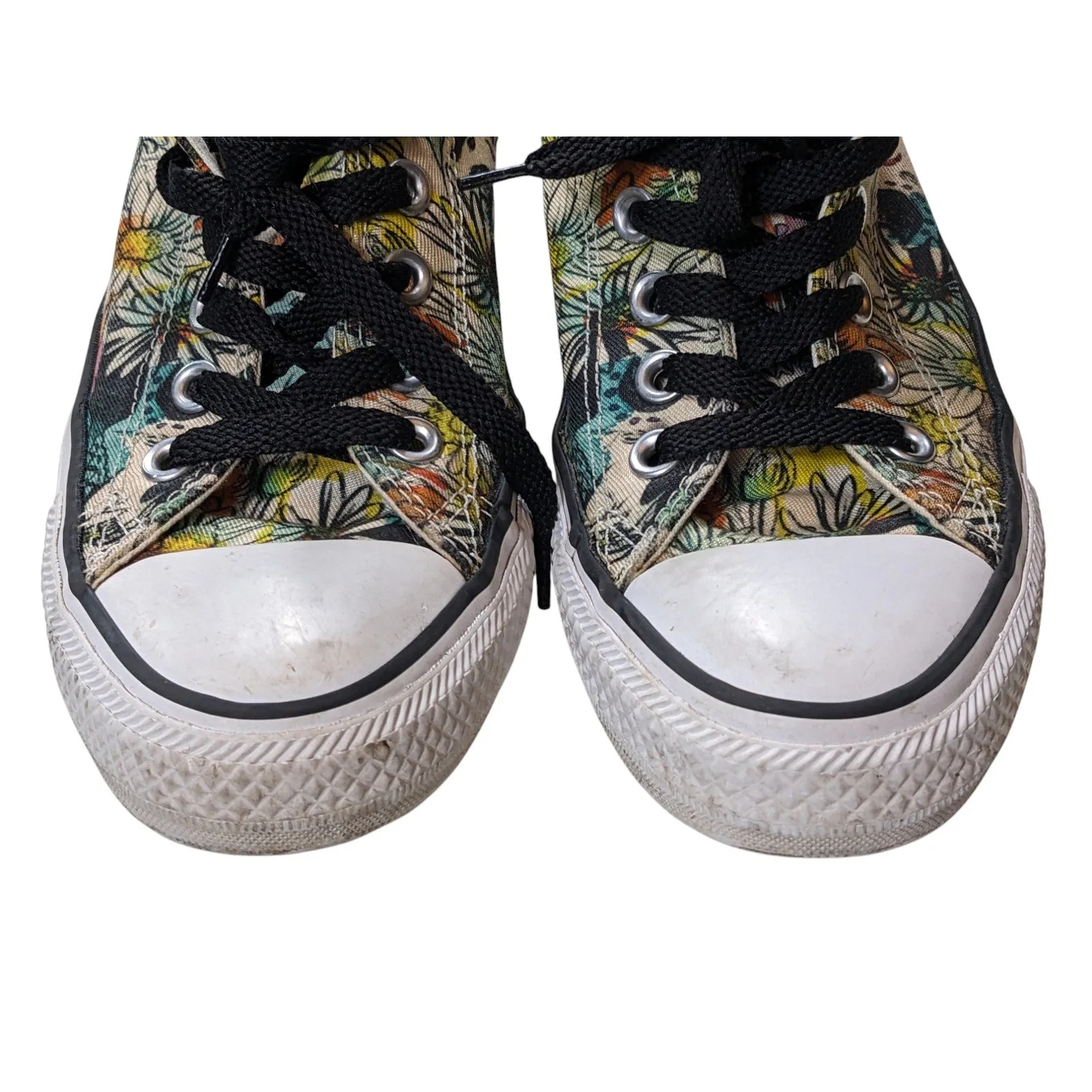 Converse All Star Floral Print Sneakers Women 7 Boho Flower Canvas Low Top Shoes