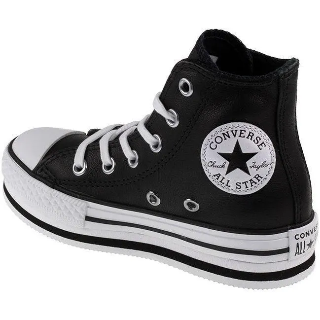 Converse Trainers Kids Chuck Taylor Platform Eva Hi Black White