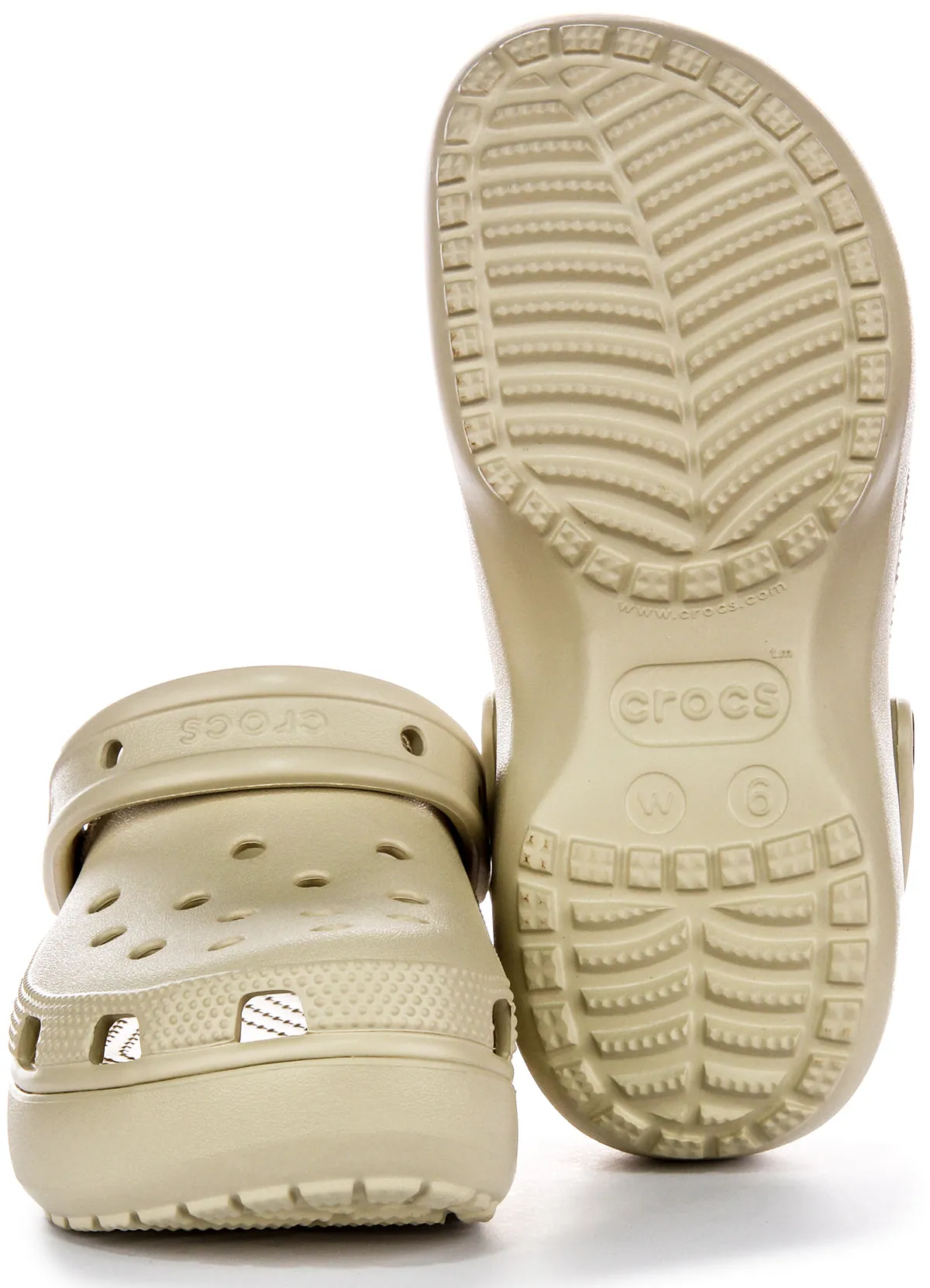 Crocs Classic Platform In Bone