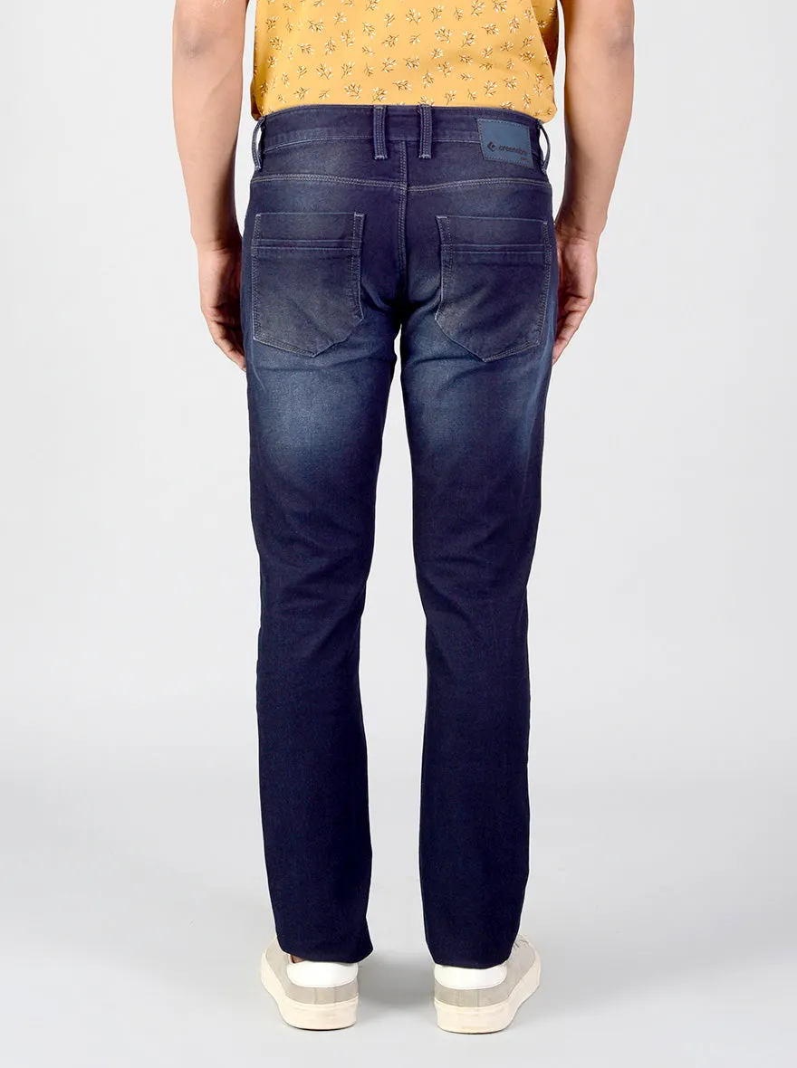 Deep Blue Washed Slim Fit Jeans | Greenfibre