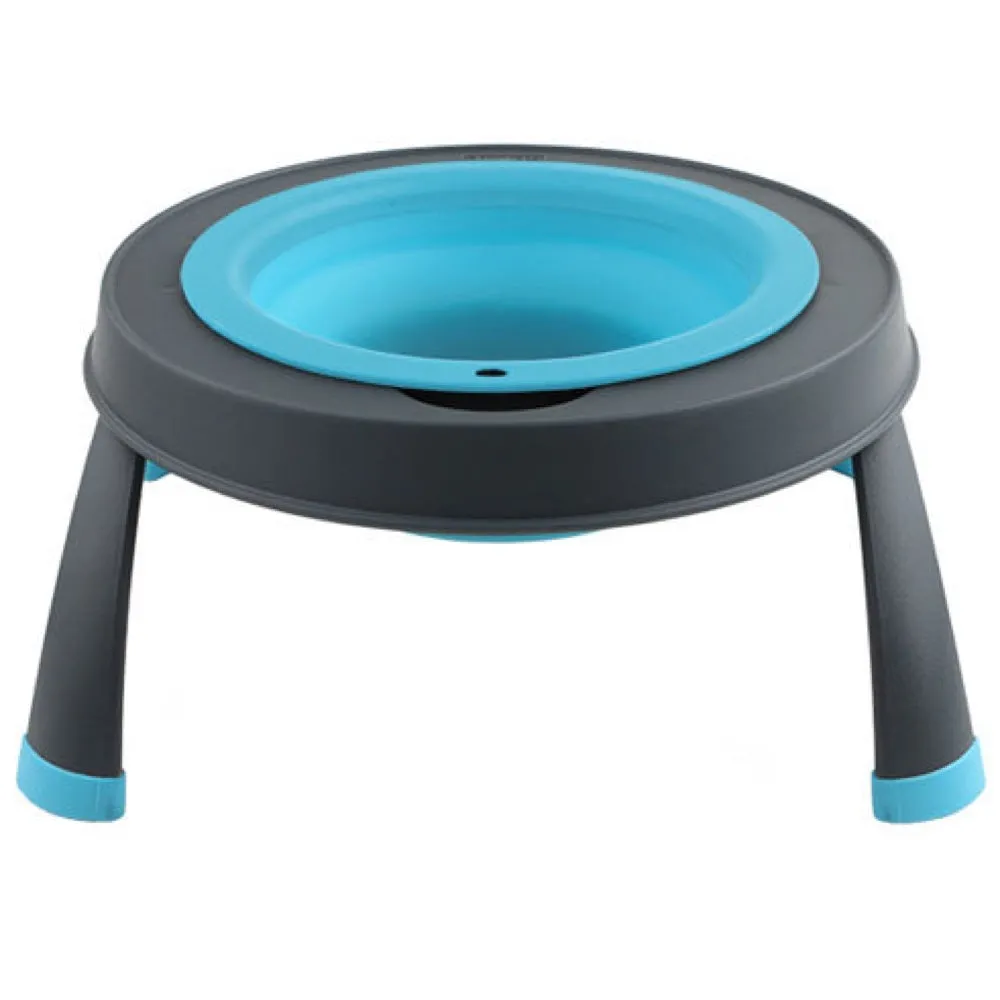 Dexas Single Elevated Collapsible Pet Bowl- Large