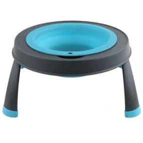 Dexas Single Elevated Collapsible Pet Bowl- Large