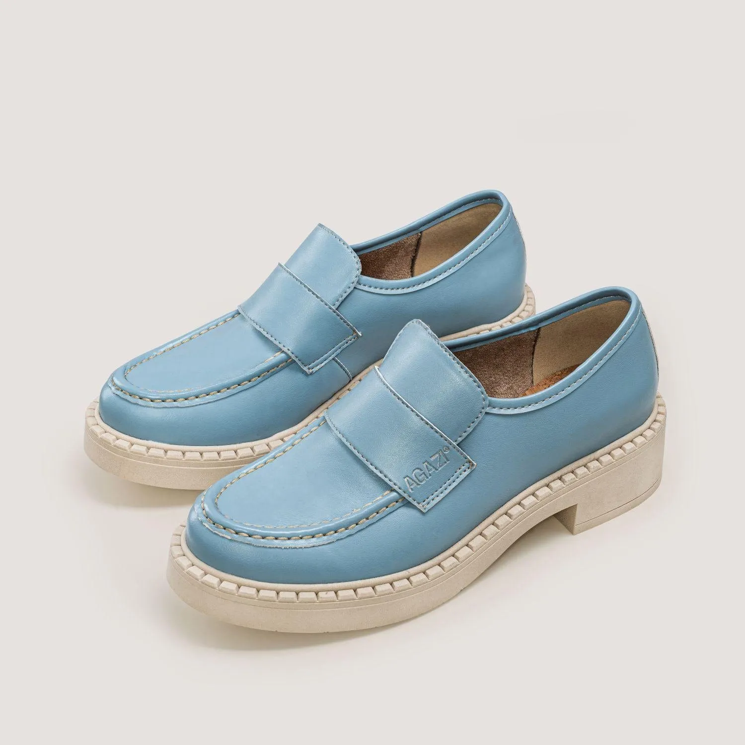 Diane Women's  3 in 1 Apple Leather Vegan Loafers | Sky Blue