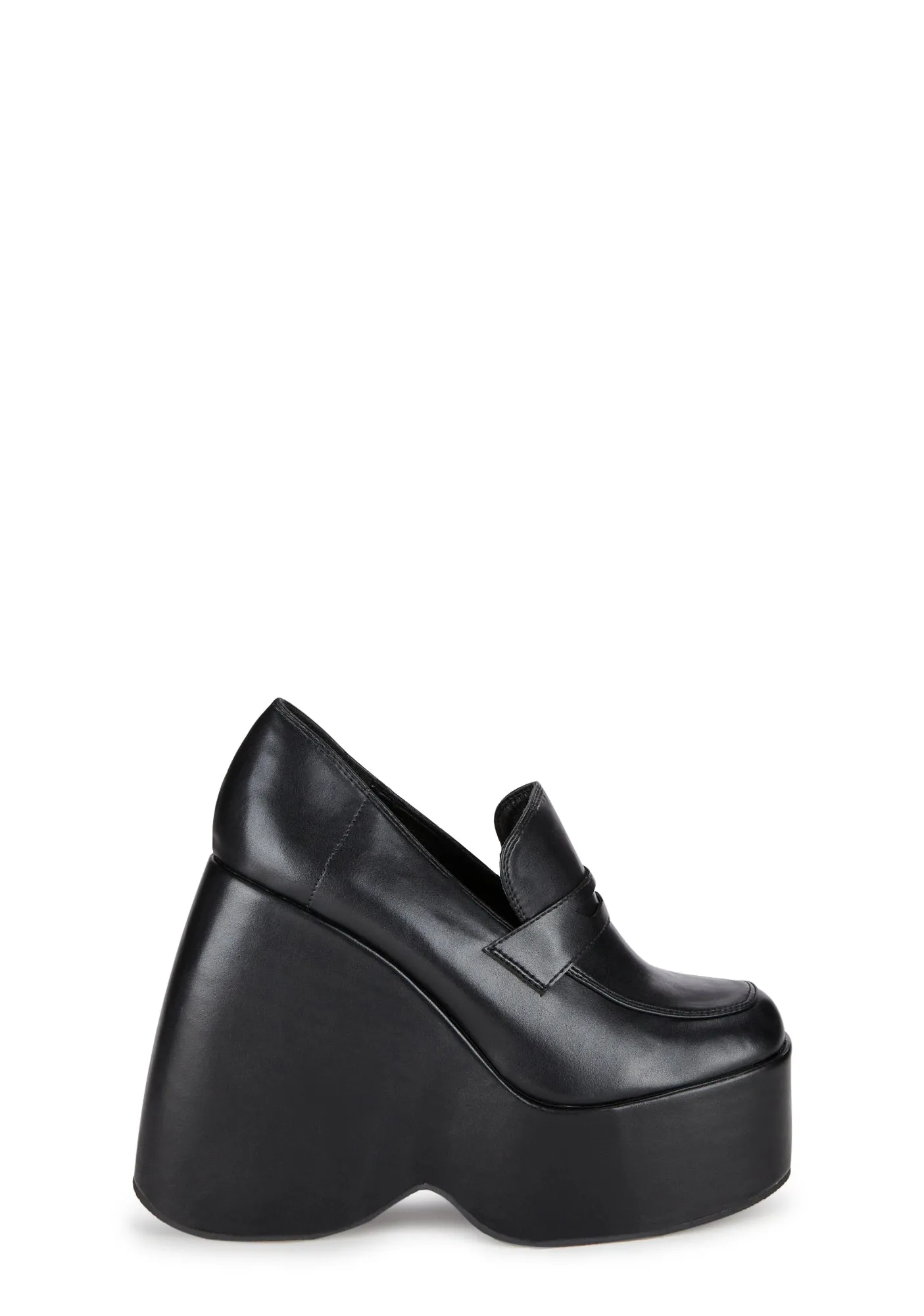 First Love Wedge Loafers- Black