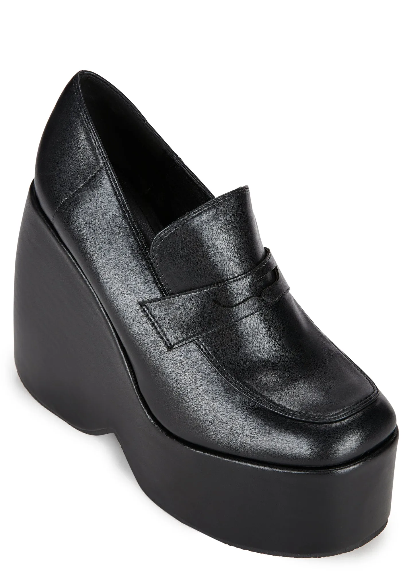 First Love Wedge Loafers- Black