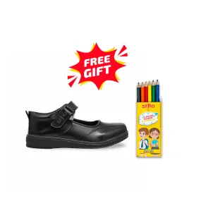 Girls Black School Shoes SK0053