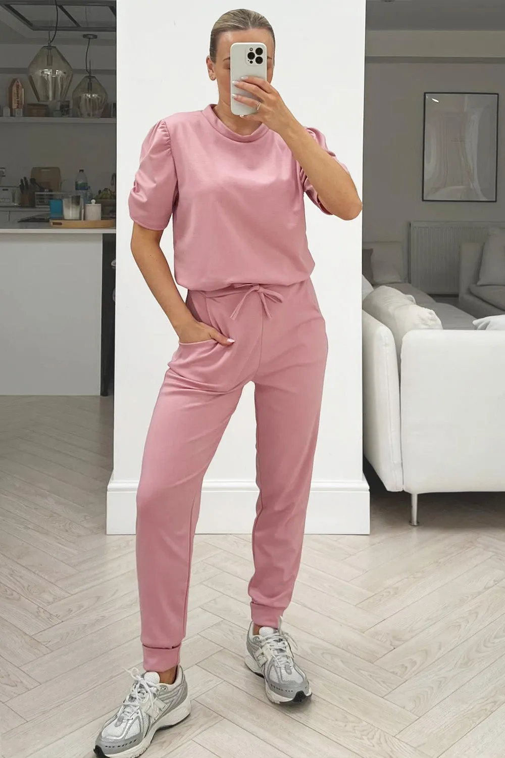 Harmony Baby Pink lightweight loungewear set