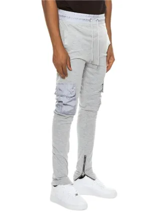 Heathered Cotton Blend Joggers