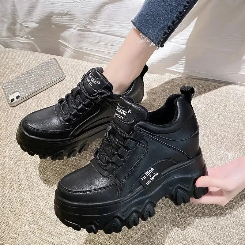 Joskaa 2024 New Black Platform Sneakers Trainers