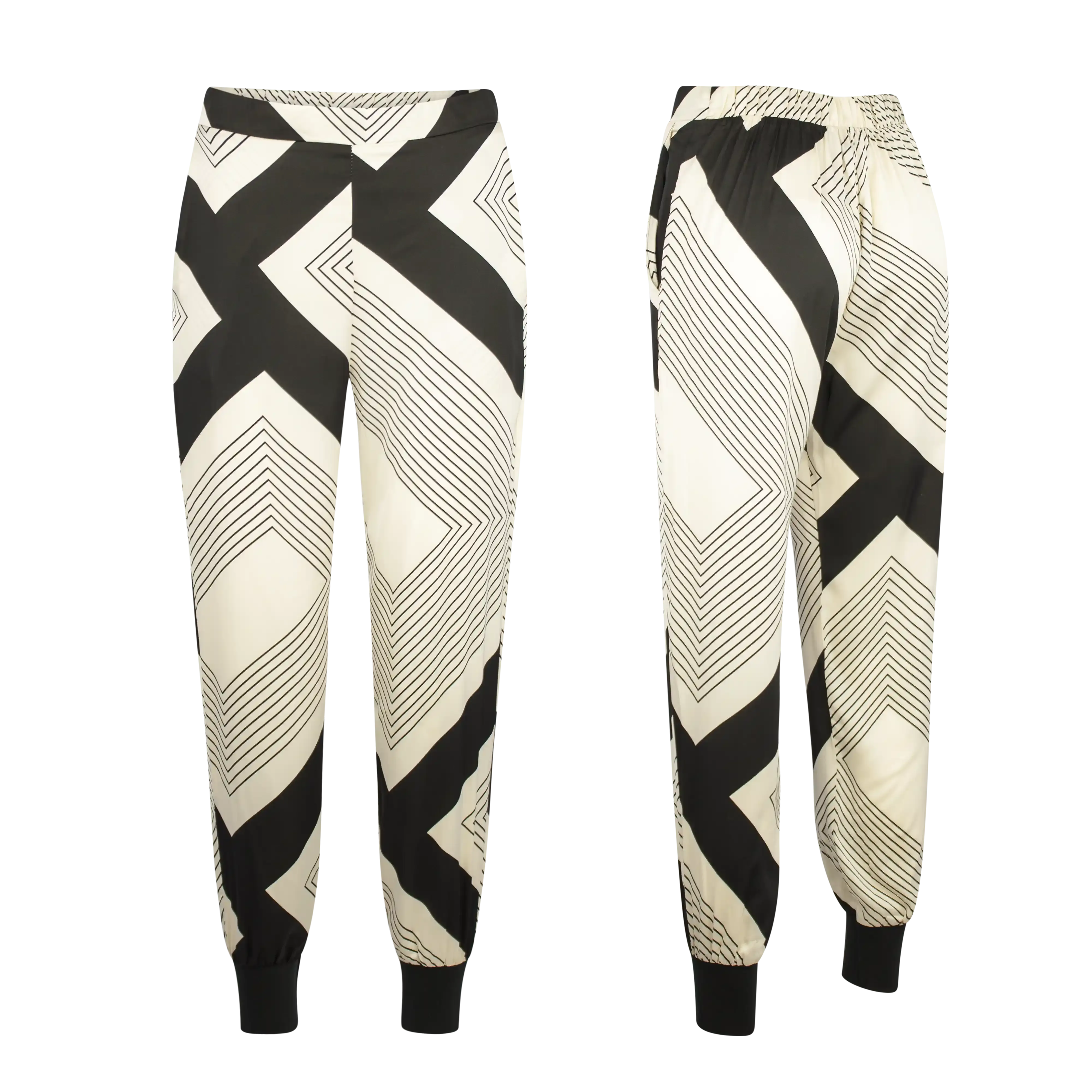 LEEZY Zig Zag Black Ivory