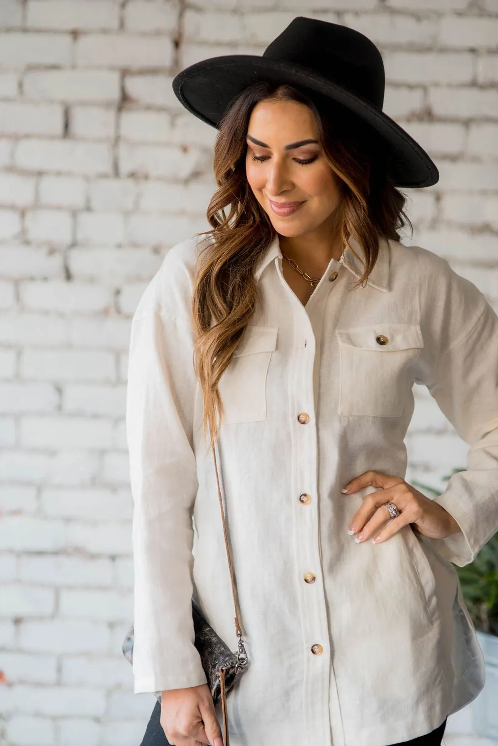 Lightweight Pocket Tunic Button Up