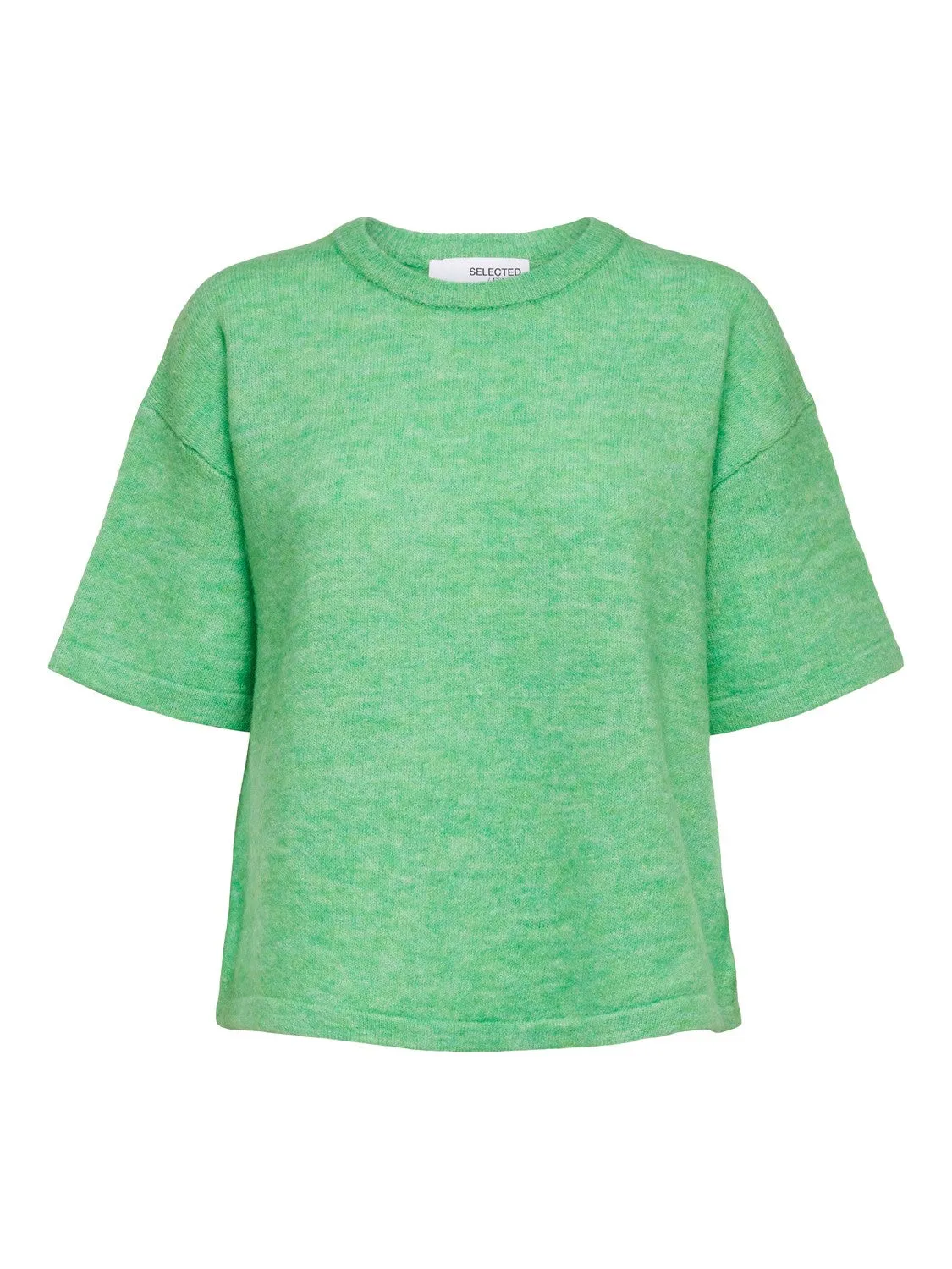 Liliana Me 2/4 Knit O-Neck - Absinthe Green Melange