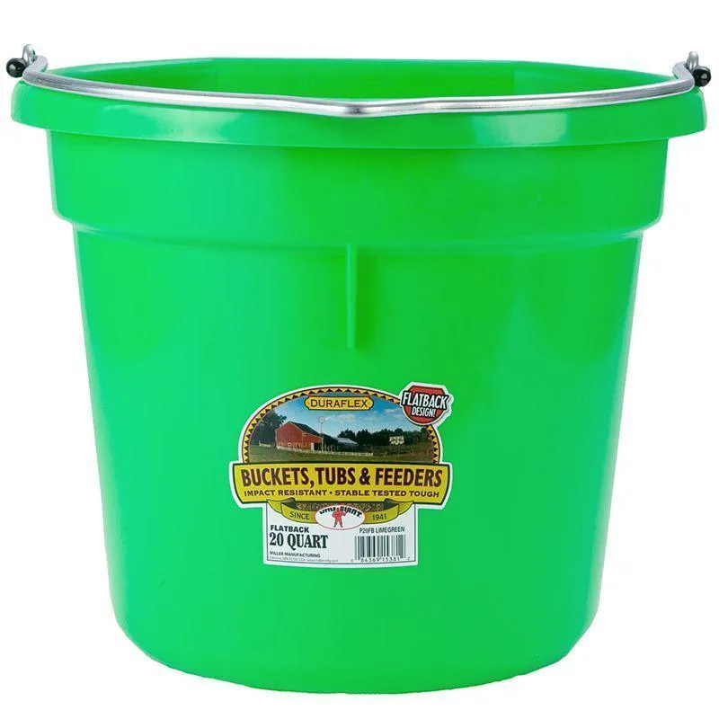 Little Giant 20 Quart DuraFlex Flat Back Plastic Bucket