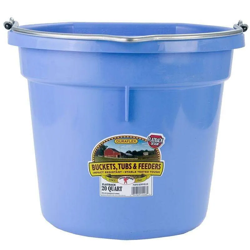 Little Giant 20 Quart DuraFlex Flat Back Plastic Bucket