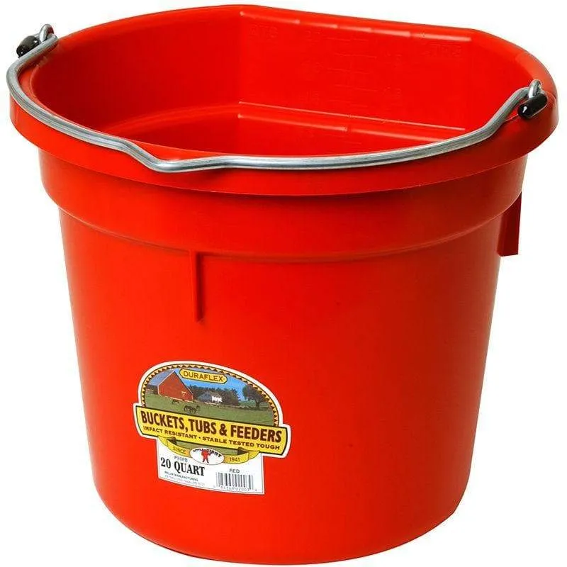 Little Giant 20 Quart DuraFlex Flat Back Plastic Bucket