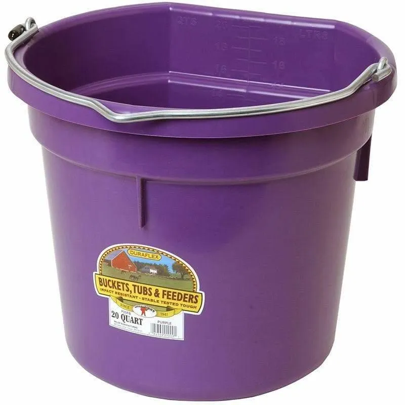 Little Giant 20 Quart DuraFlex Flat Back Plastic Bucket