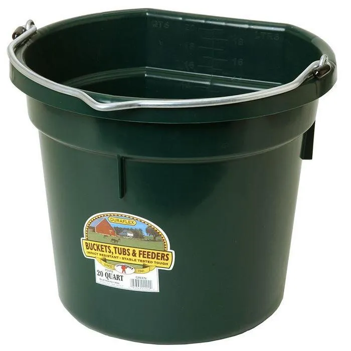 Little Giant 20 Quart DuraFlex Flat Back Plastic Bucket