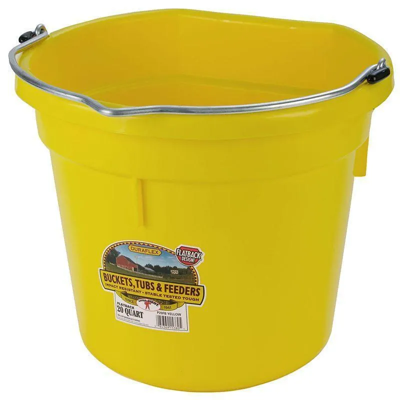 Little Giant 20 Quart DuraFlex Flat Back Plastic Bucket