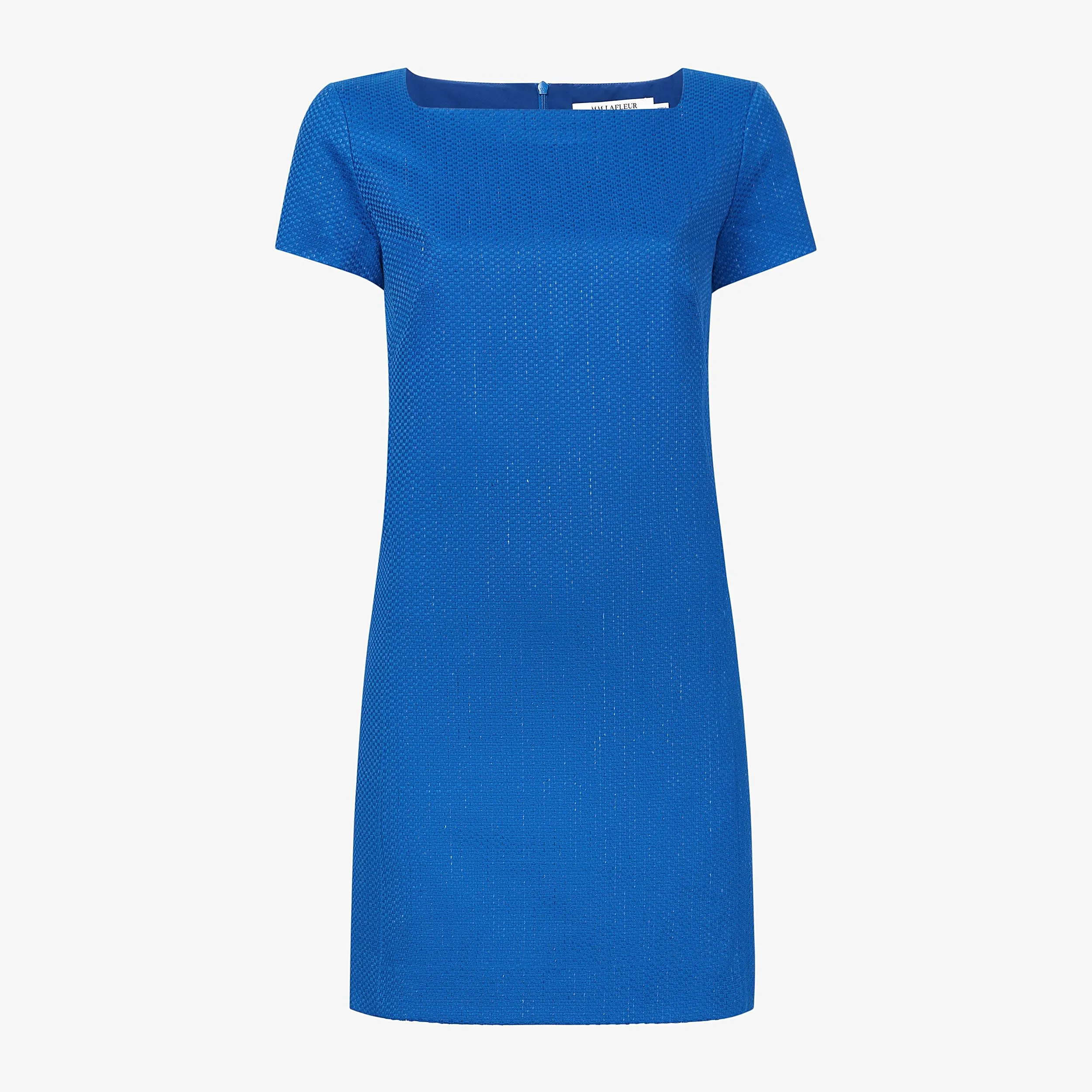 Marie Dress - Basketweave Jacquard :: Azure