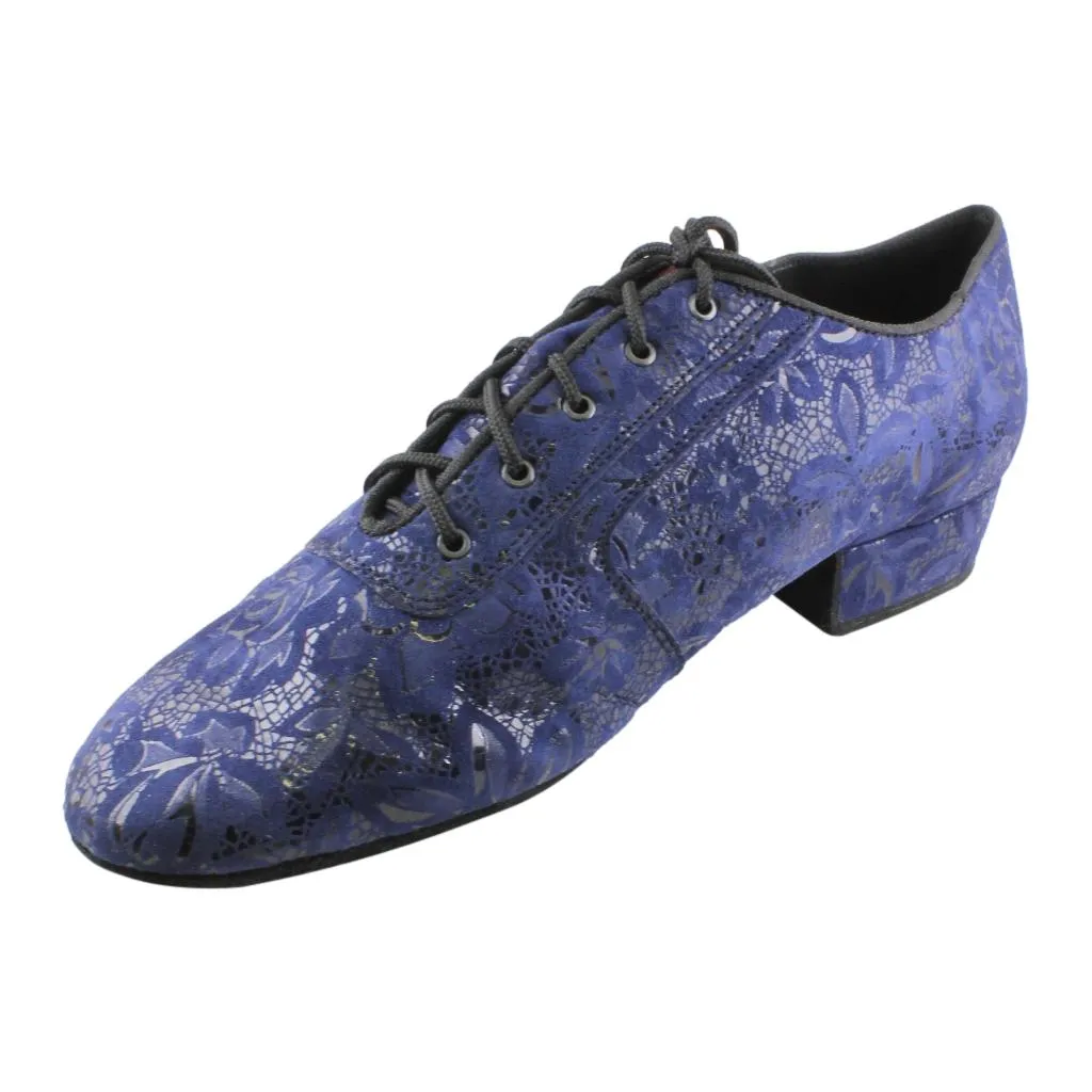 Men's Smooth Dance Shoes, 1109 Oxford Flexi M, Navy Blue Lace Leather