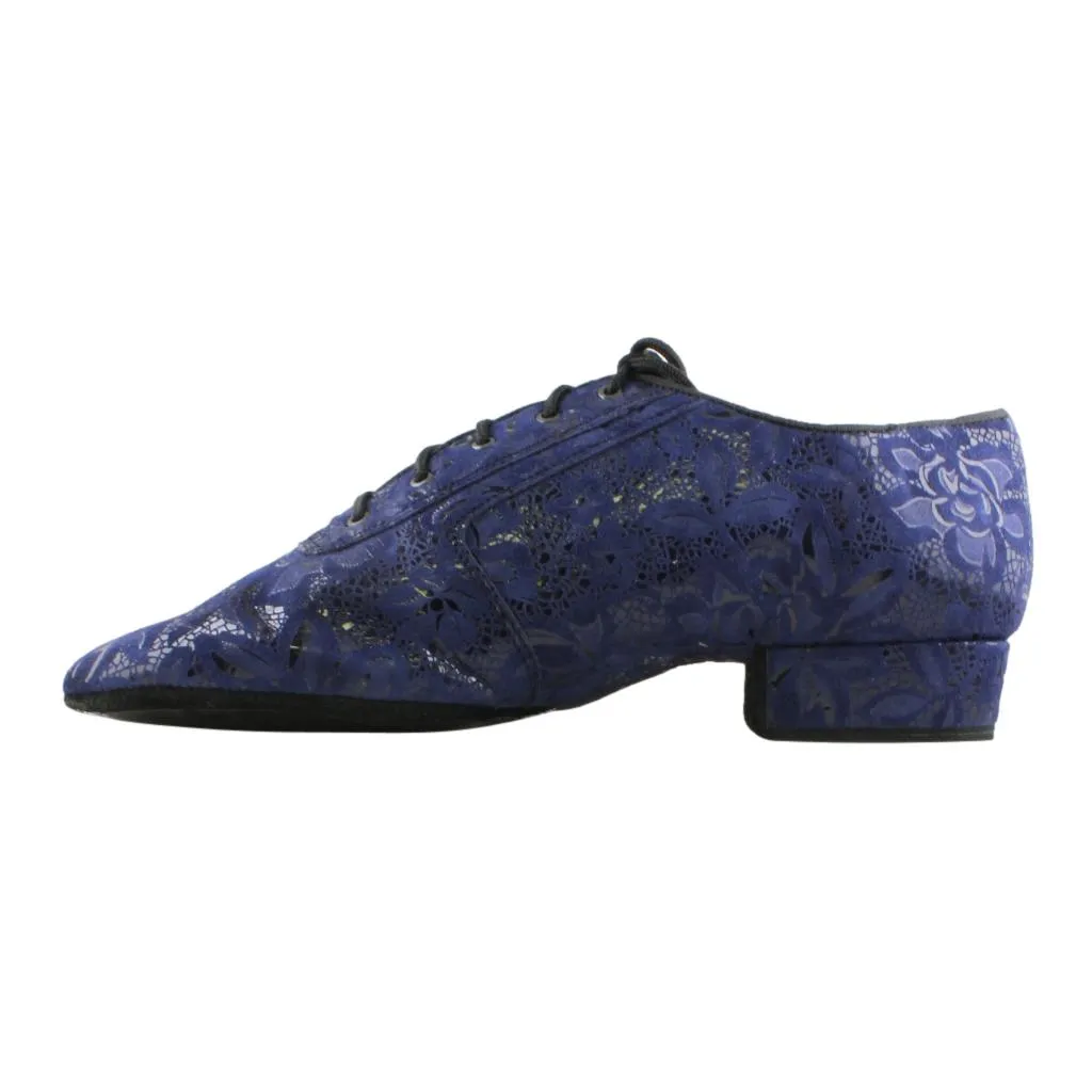 Men's Smooth Dance Shoes, 1109 Oxford Flexi M, Navy Blue Lace Leather