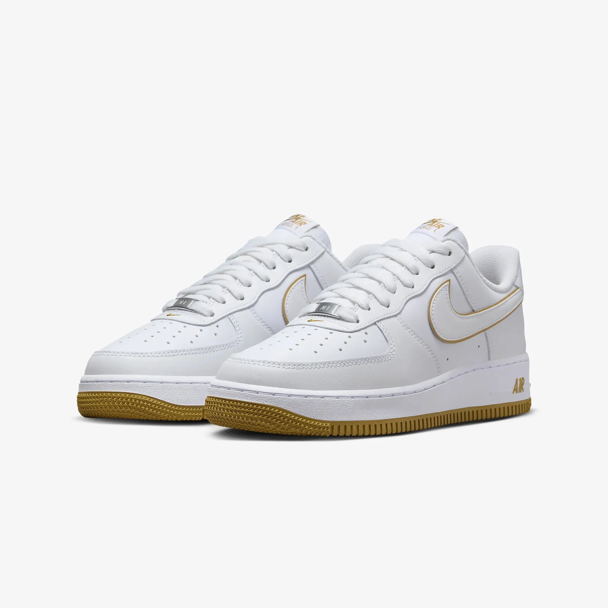 Nike | AIR FORCE 1 '07 { WHITE/WHITE-BRONZINE