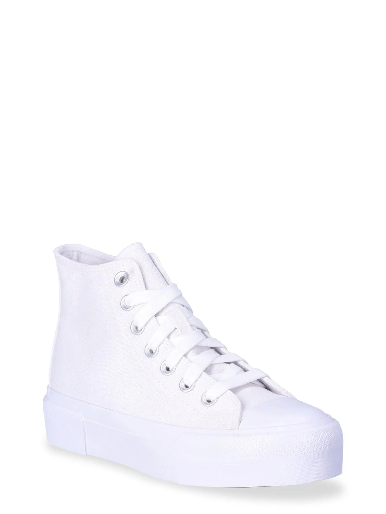 No Boundaries Platform Lace Up High Top Sneakers, Women’s