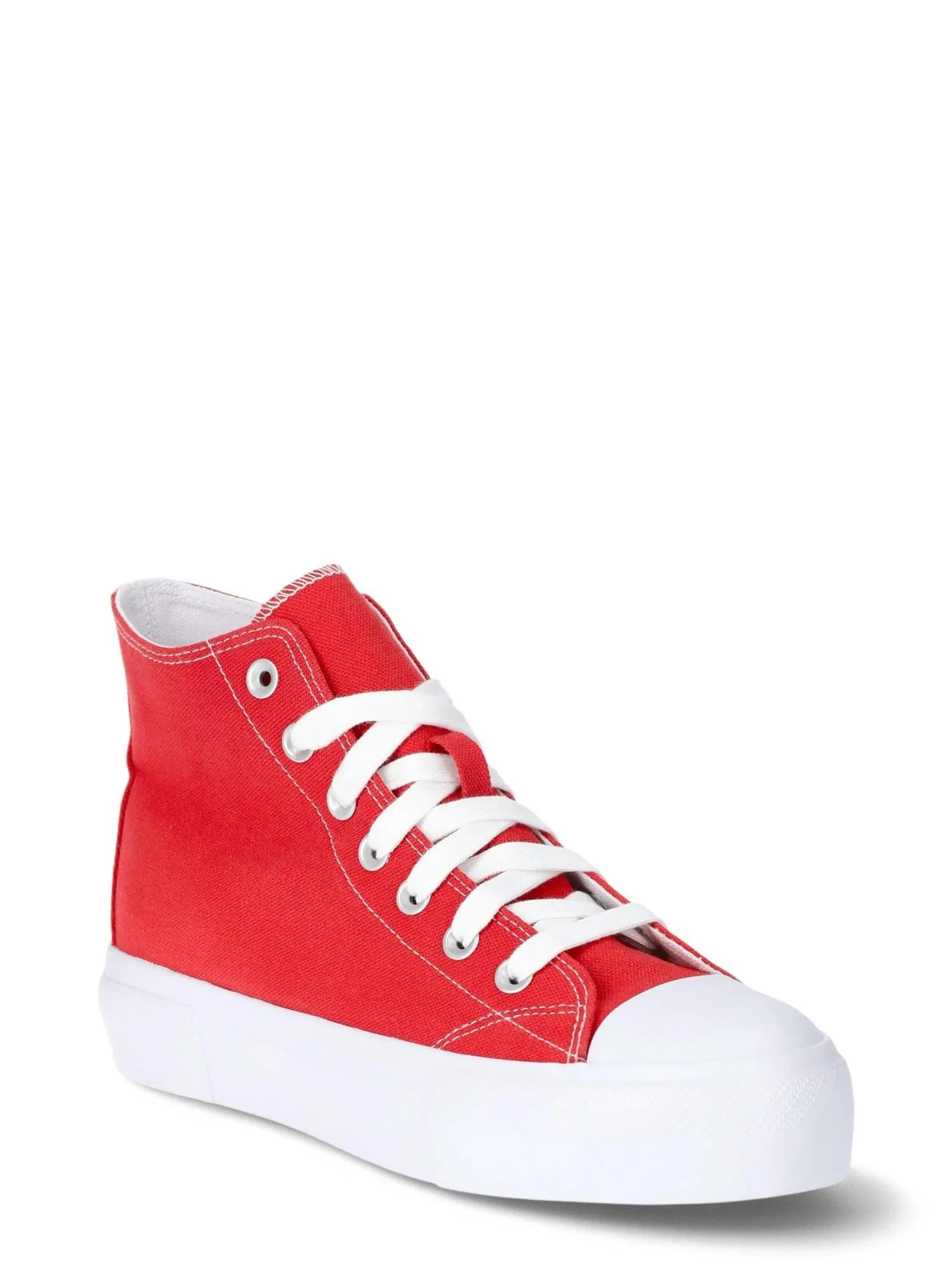 No Boundaries Platform Lace Up High Top Sneakers, Women’s