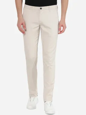 Off-White Solid Neo Fit Casual Trouser | Greenfibre