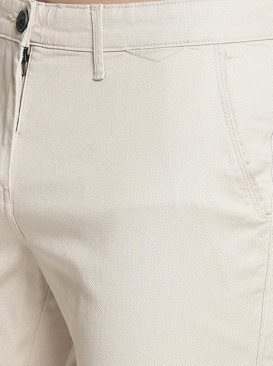 Off-White Solid Neo Fit Casual Trouser | Greenfibre