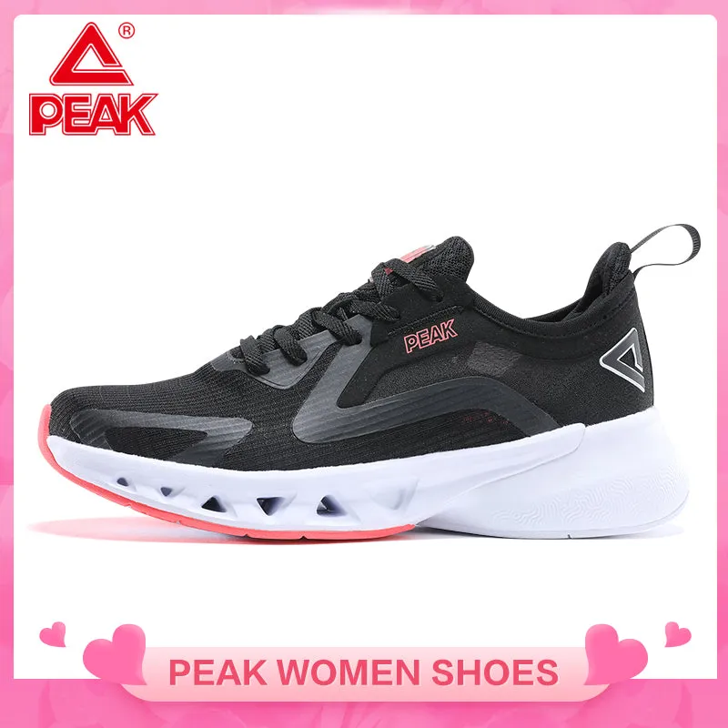 PEAK TAICHI Ultralight Women Casual Non-slip Wearable Sneakers Lightweight Mesh Breathable Sport Running Shoes for Women YUEPAO series EW12268H