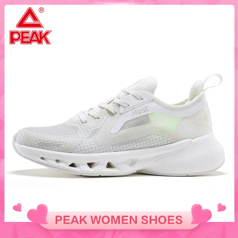 PEAK TAICHI Ultralight Women Casual Non-slip Wearable Sneakers Lightweight Mesh Breathable Sport Running Shoes for Women YUEPAO series EW12268H