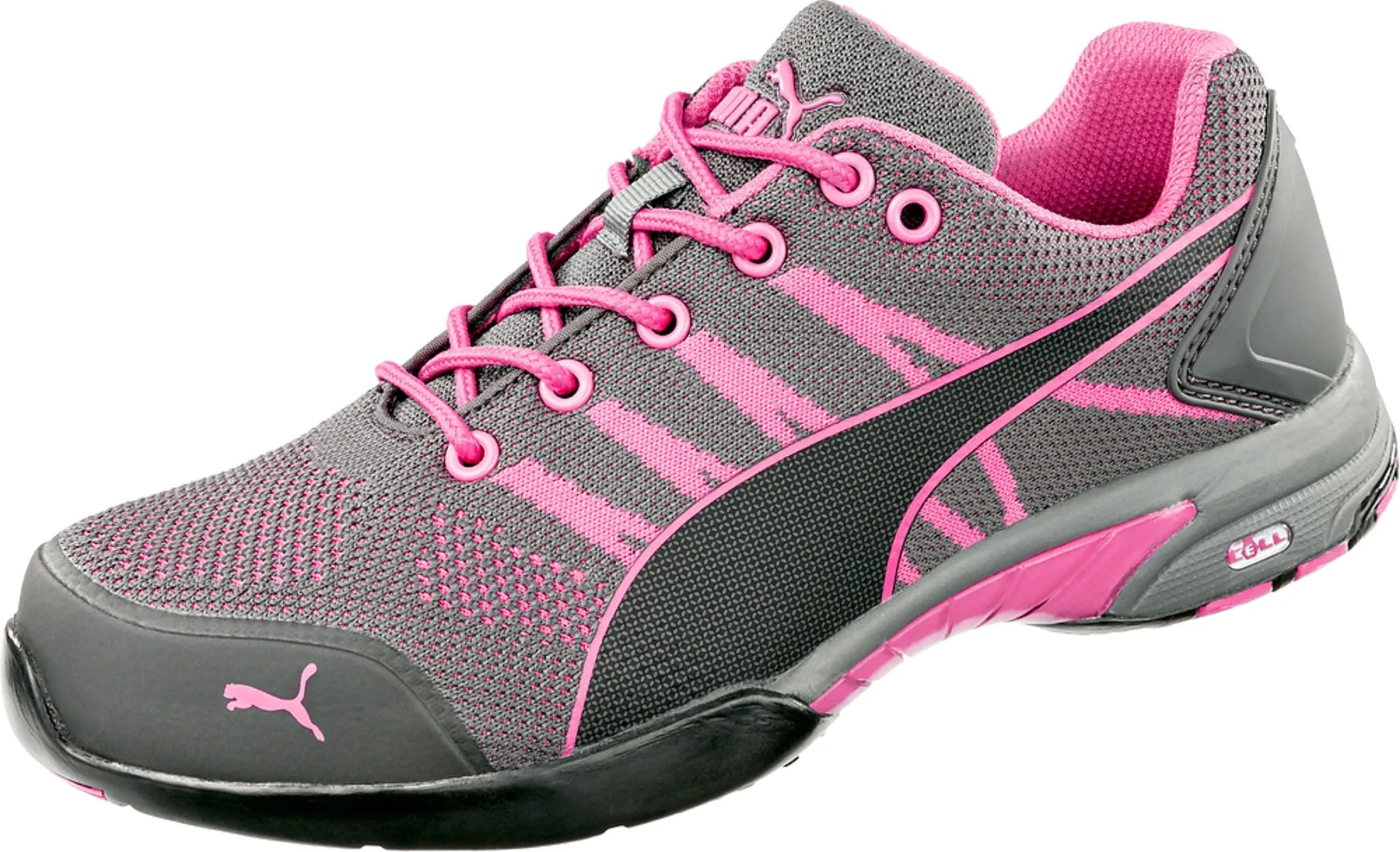 Puma Safety Pink/Grey Womens Textile Celerity Low ST Oxford Work Shoes