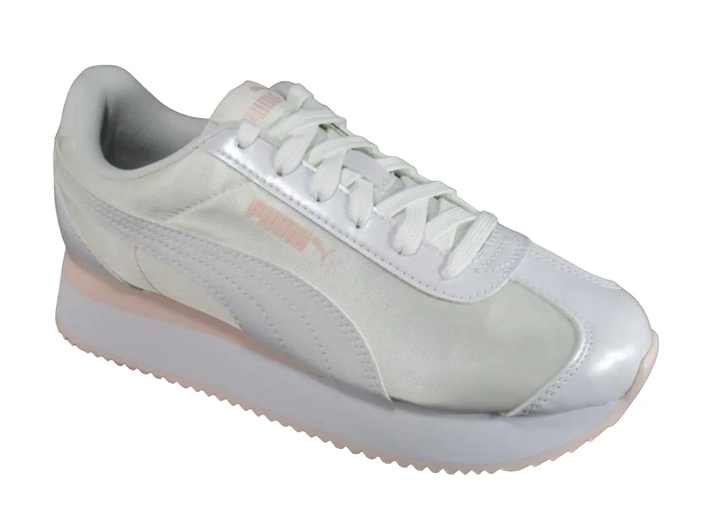 Puma scarpa sneakers da donna Turino Stacked Glitter 371944 02 bianco