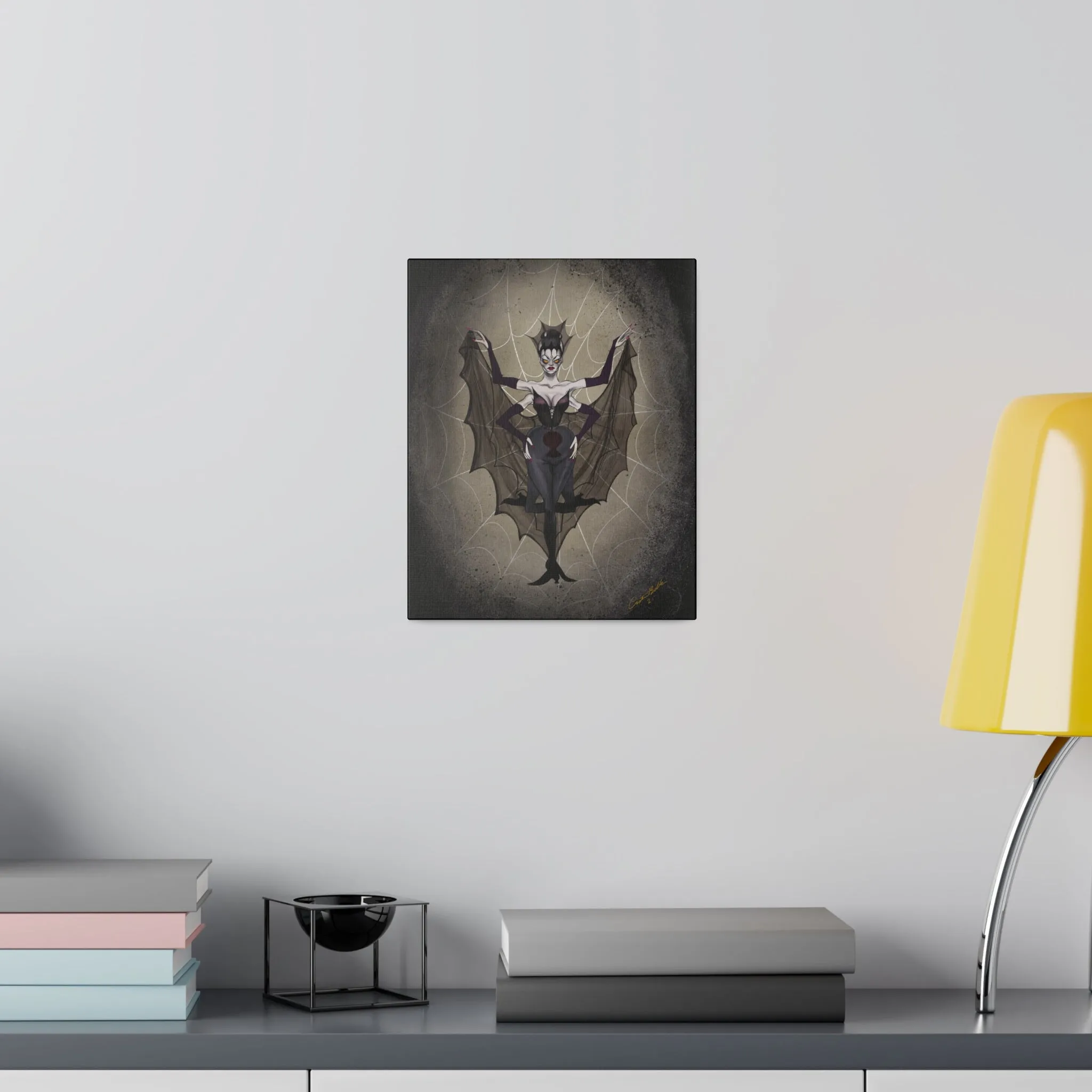 Spider Lady Stretched Canvas Print, Wrapped Wall Art with Hardware 0.75" depth